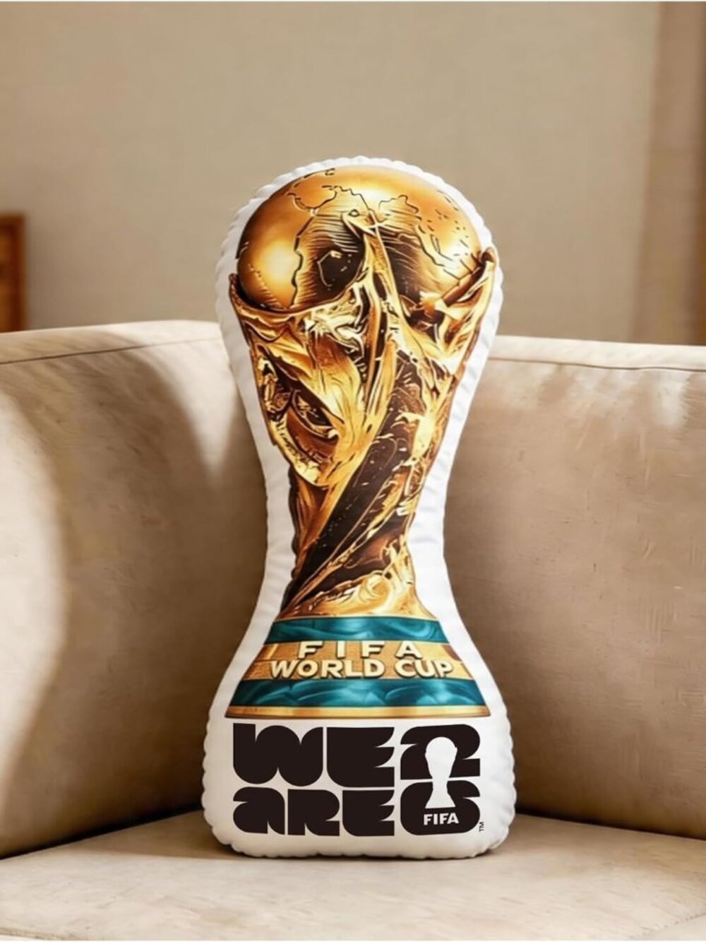 MESUCA FIFA 2026 World Cup Trophy Pillow - Official FIFA Soccer Collectible Soft